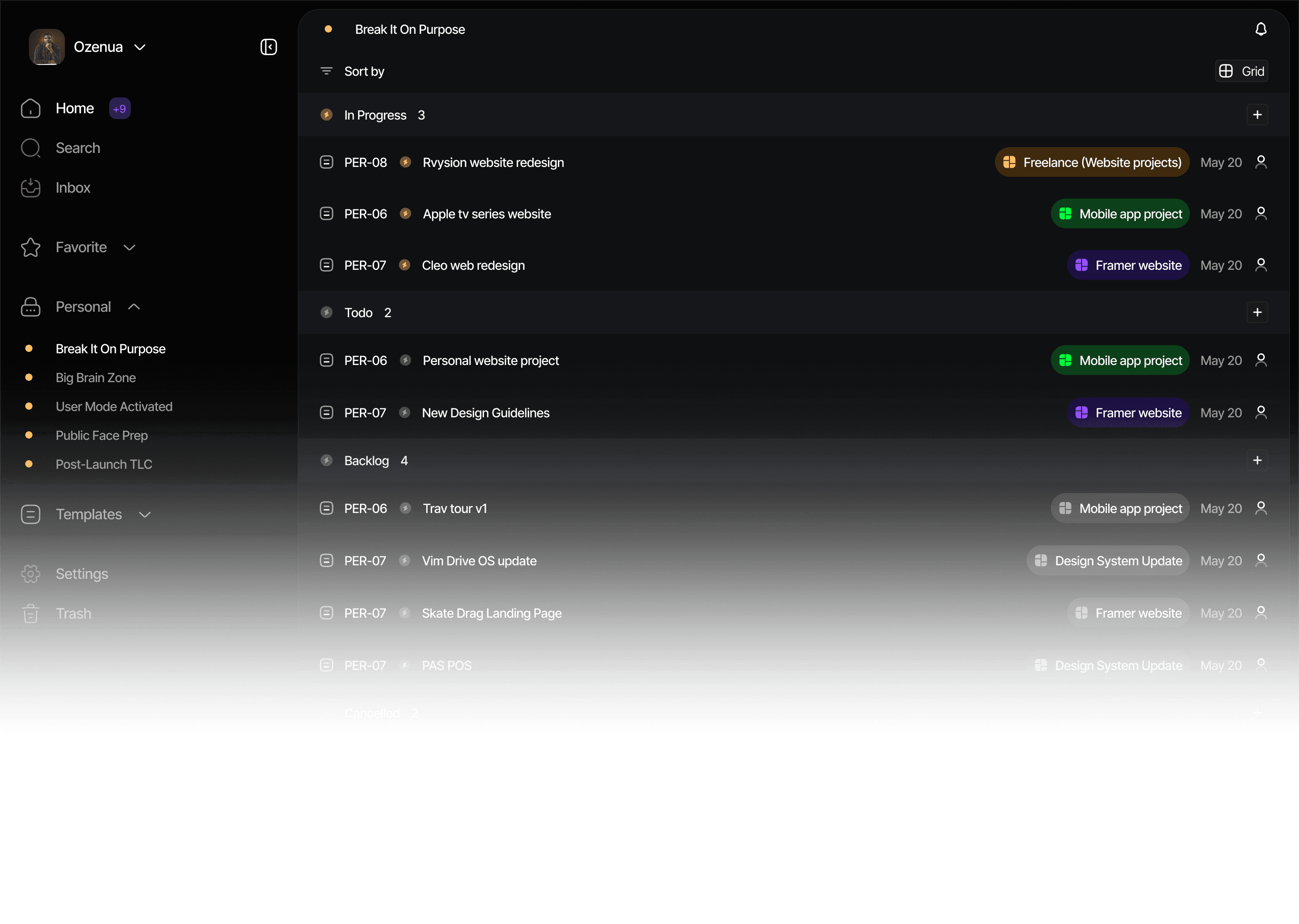 AI Dashboard Interface